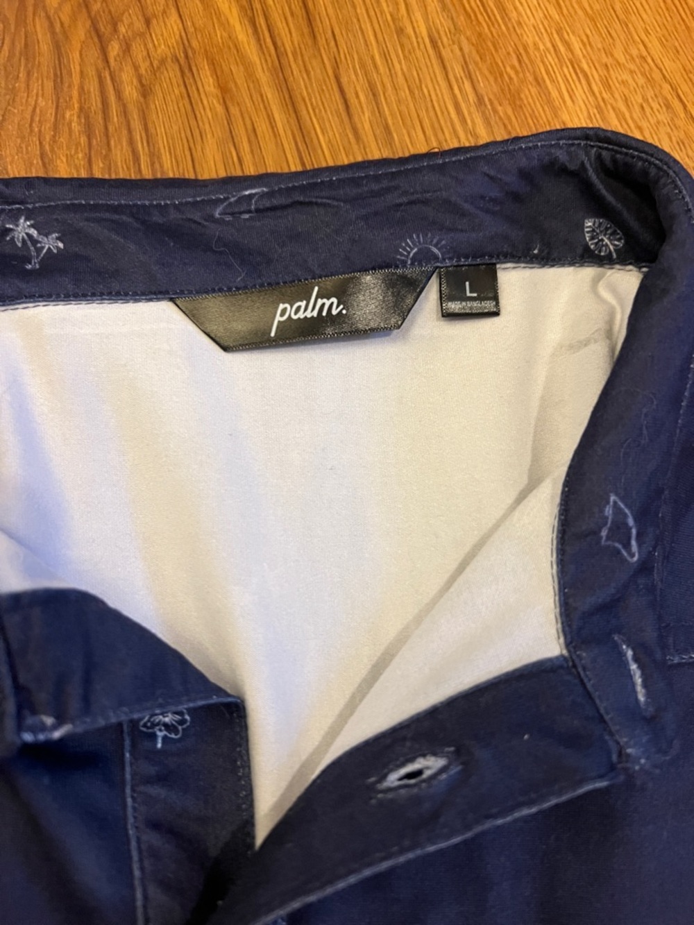Palm Navy Short-Sleeve Print Polo - Picture 2 of 7